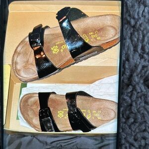 Birkenstock Black Patent Sandals